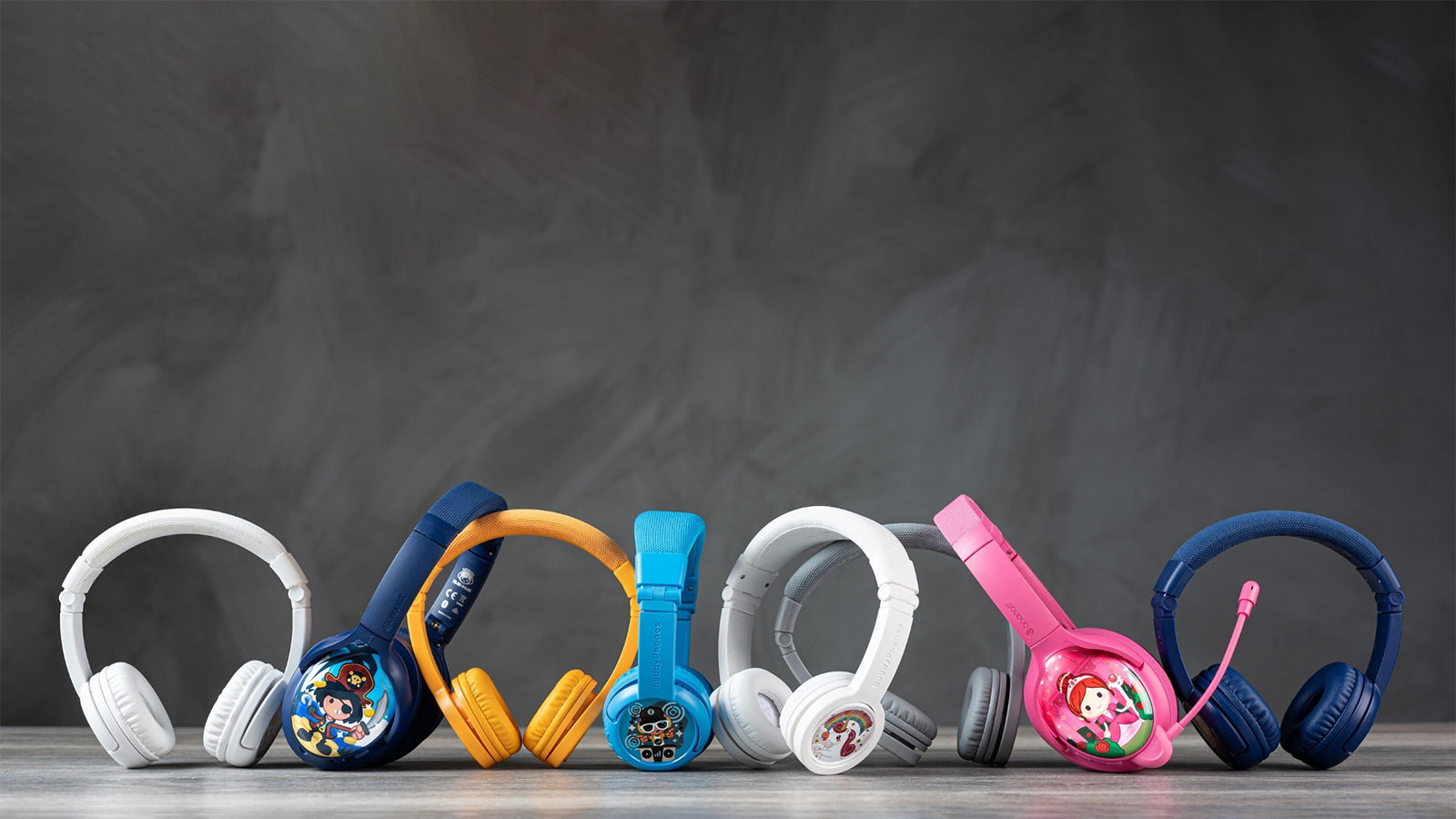 buddyphones+ series safeaudio kids headphones